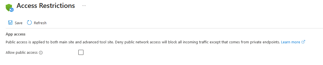 disable public access